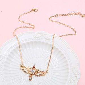 Beautiful Heart and Crystal Necklace